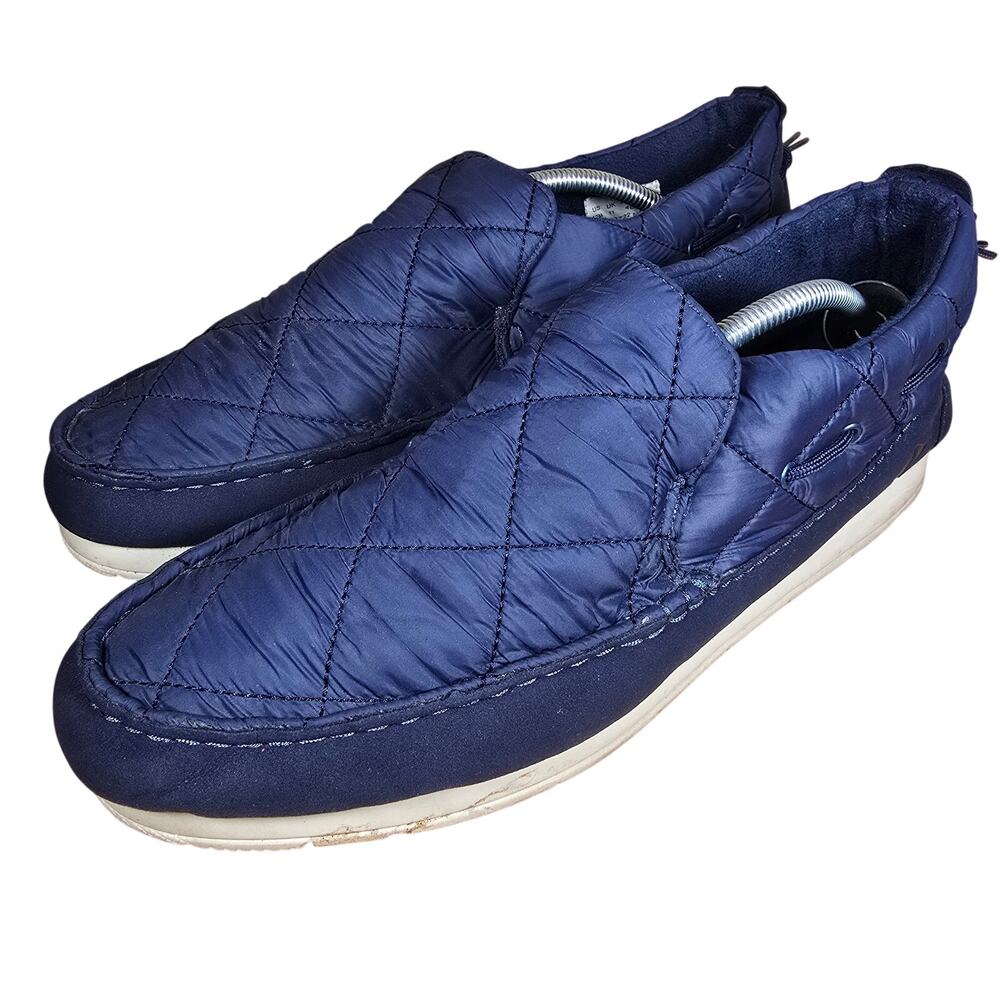 Sperry Men's Moc-Sider Nylon Slip On Quilted Navy Size 12 Great Condition